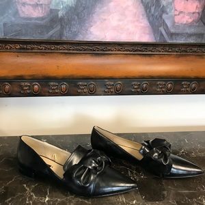 Zara leather Bow Flats